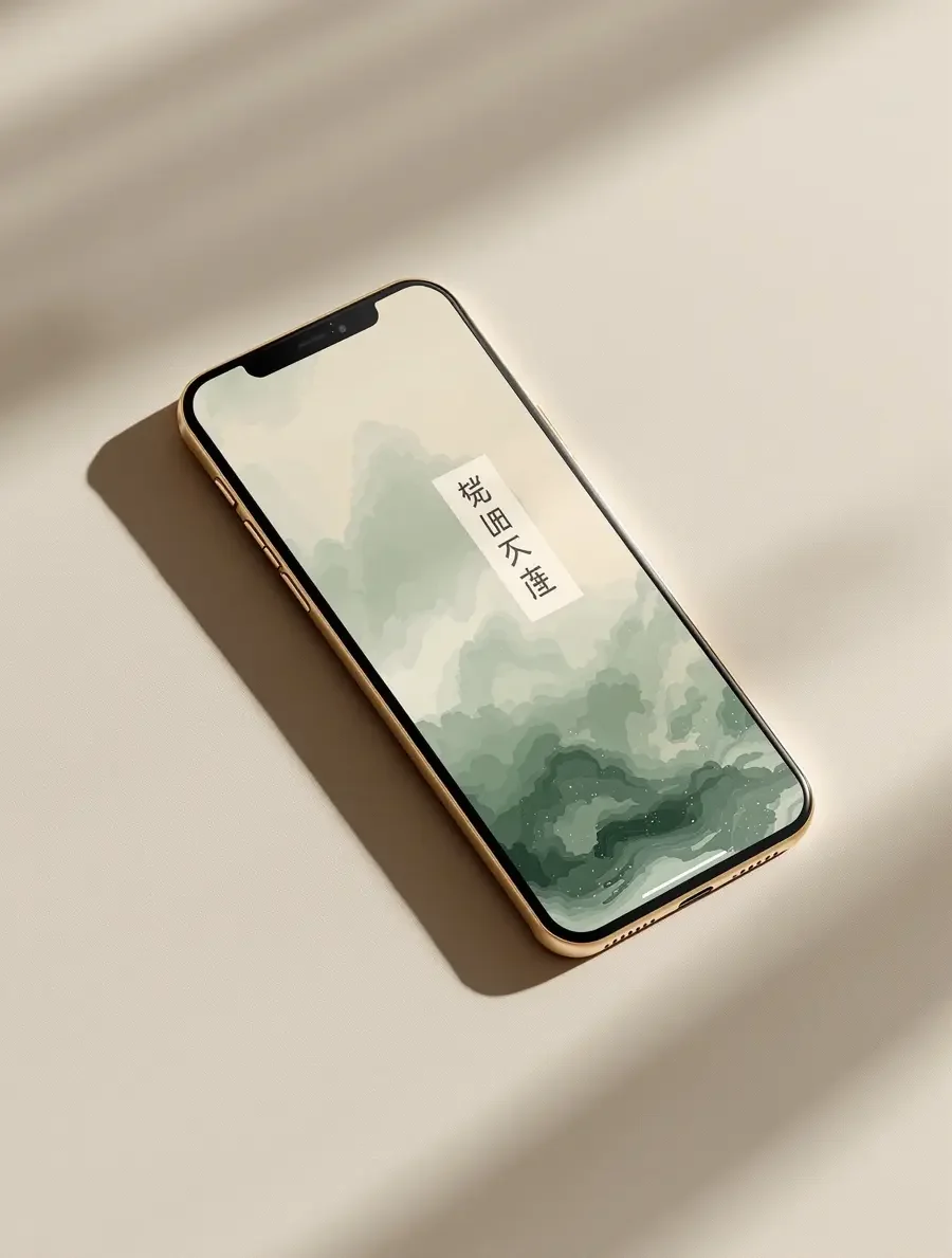 成人短剧APP在象牙白亚麻桌面上的界面展示